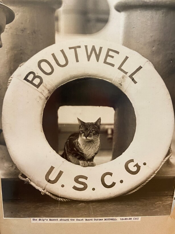 A photo of a Coast Guard cutter's mascot