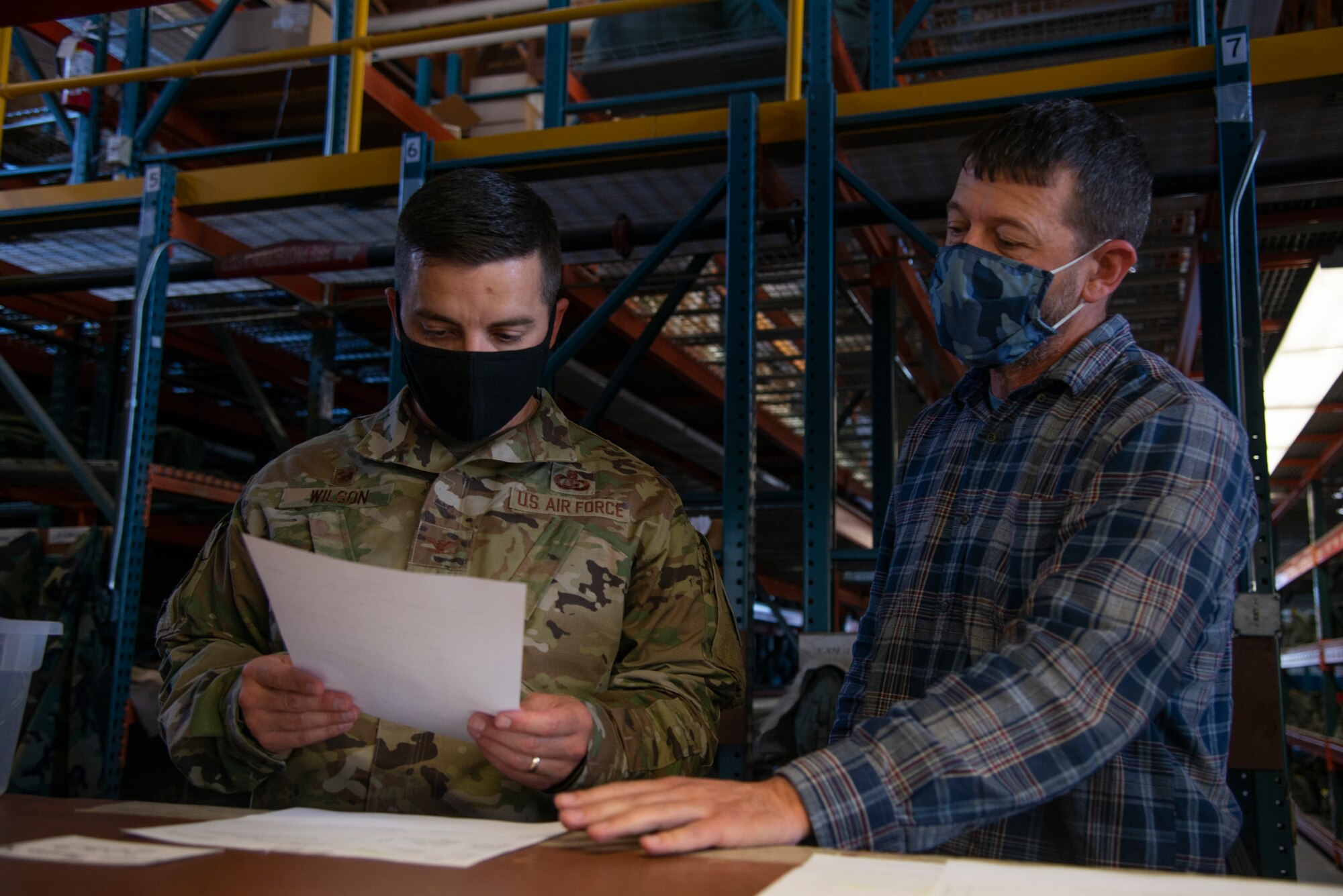 Col Wilson reviews checklist for deployment gear