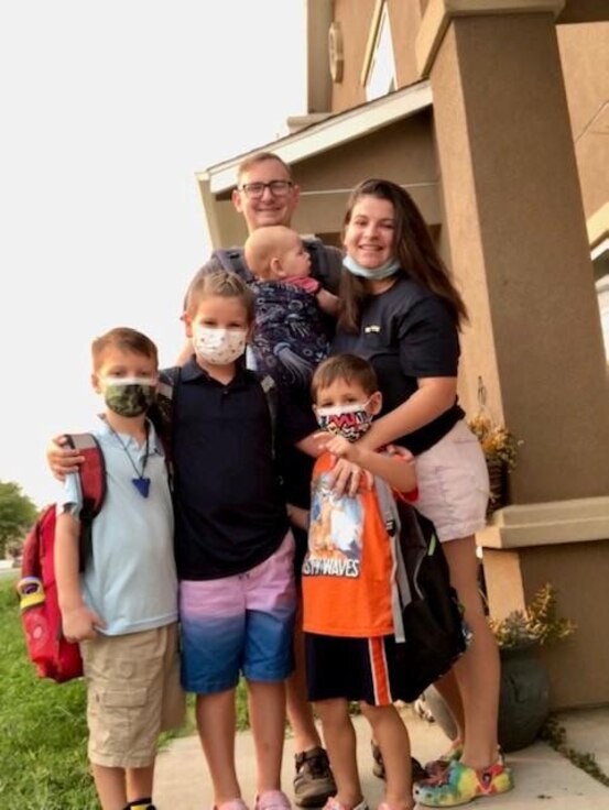 Technical Sgt. Richard Fenton, 9th Operational Support Squadron weather craftsman, poses for a photo with his family Aug. 18, 2021 at Beale Air Force Base, California.