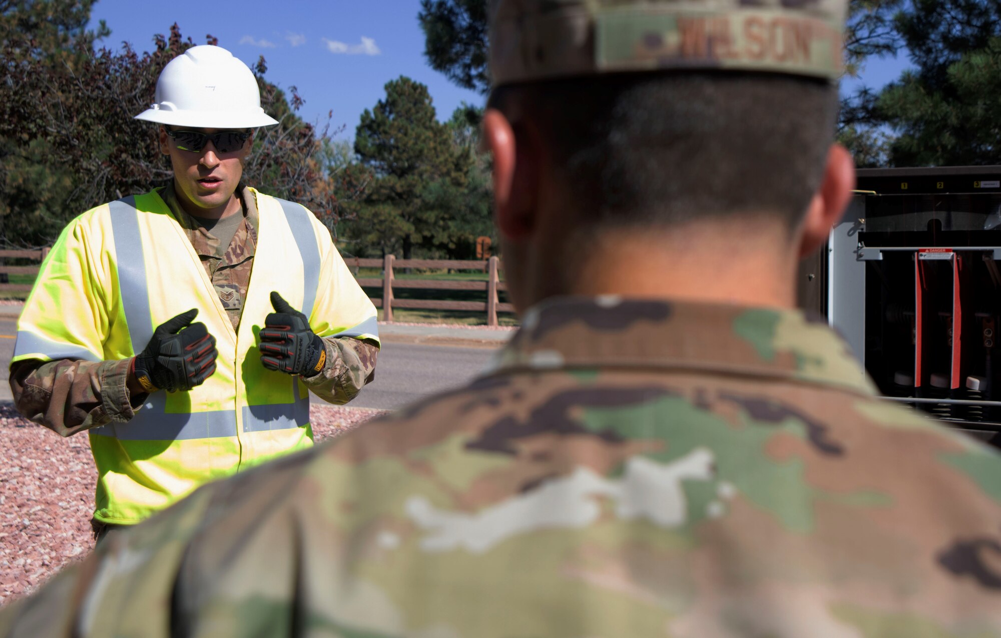 Airmen discuss the important of safety