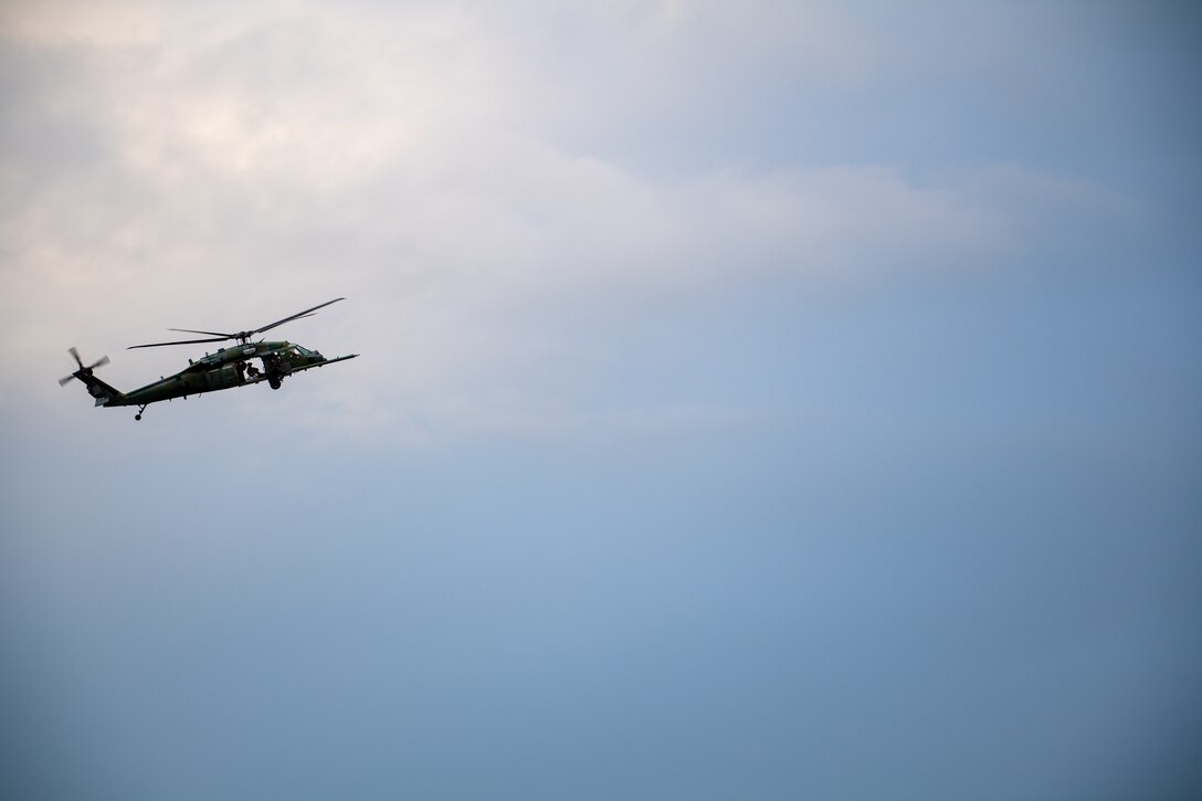 Photo of helicopter flying