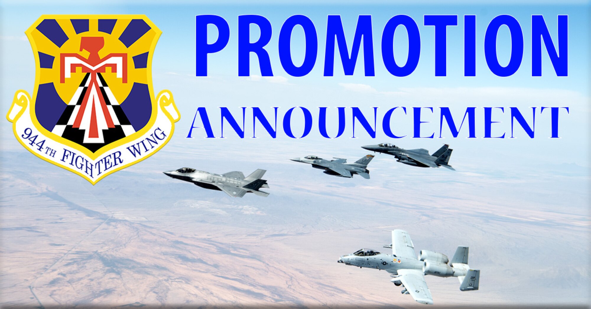 944th FW announces enlisted promotions for September.