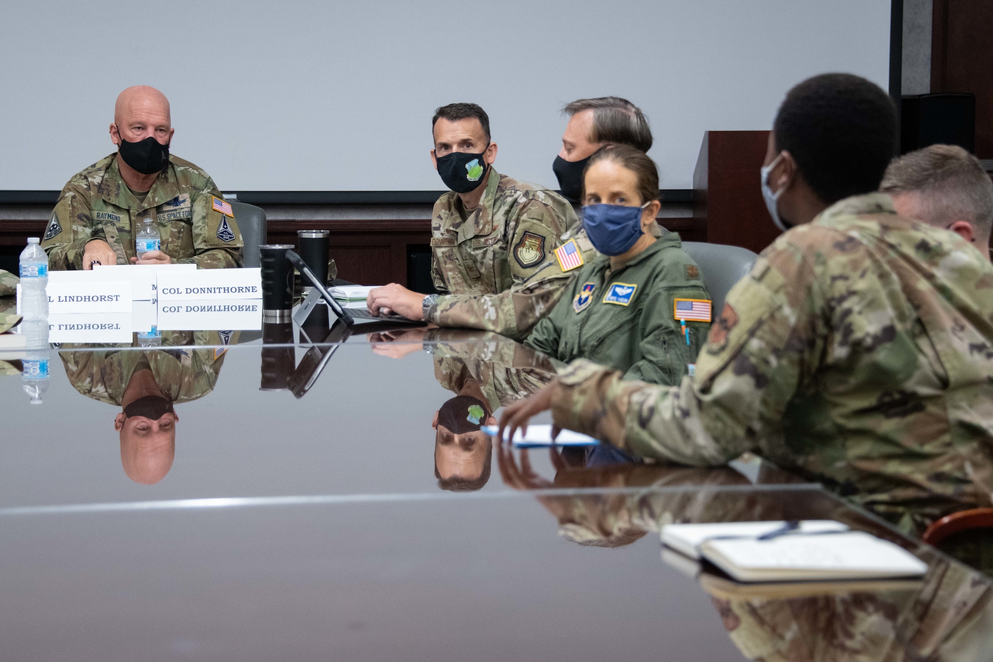 Maxwell AFB, Ala. – U.S. Space Force Chief of Space Operations Gen. John W. “Jay” Raymond, discusses USSF, Space Training and Readiness Command, and common space issues faced by America and partner nations with students and faculty of Air University’s School of Advanced Air and Space Studies, Sep. 1, 2021. (U.S. Air Force photo by Melanie Rodgers Cox)