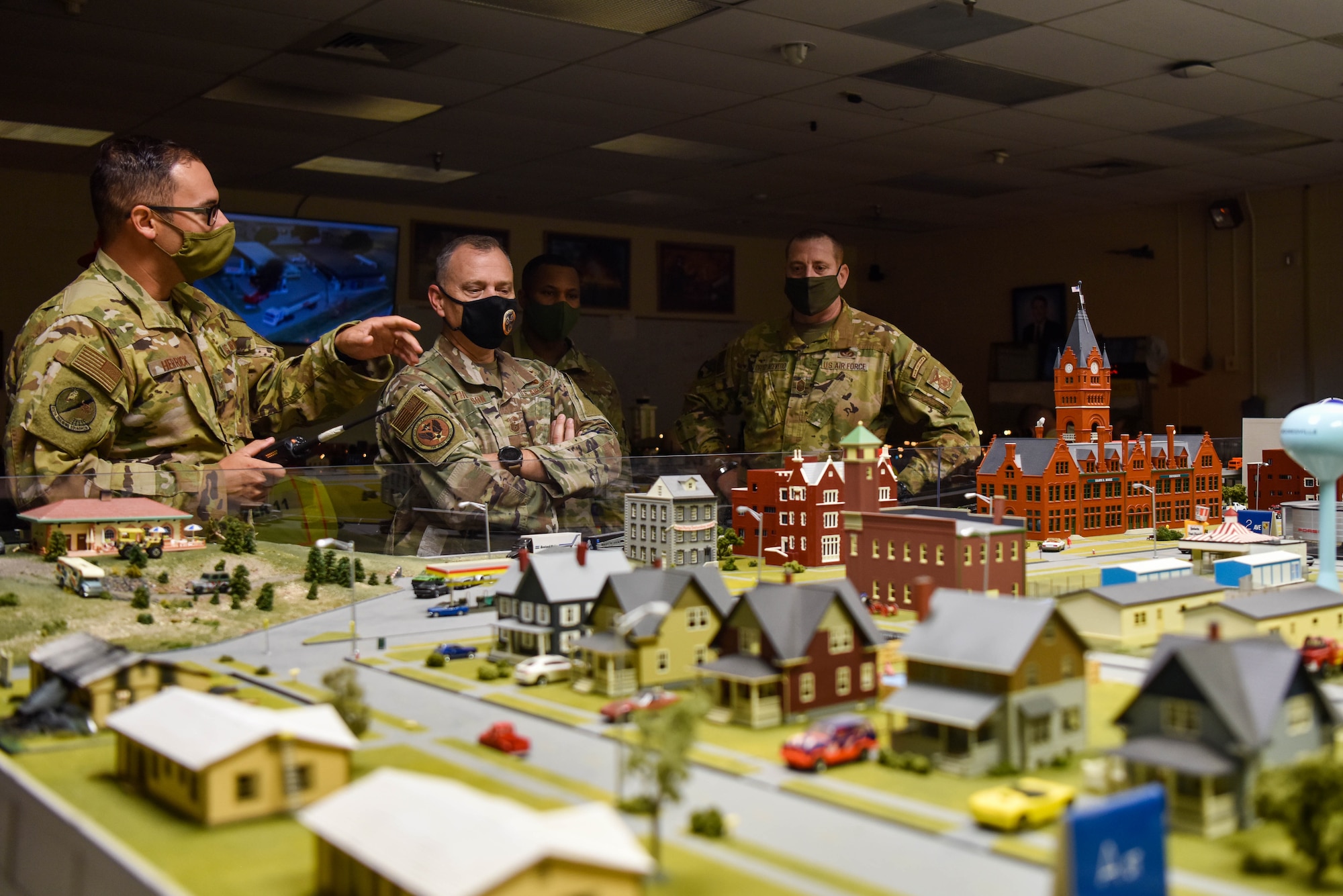 AETC command chief observes the 312th Training Squadron’s Norma Brown Simulator.