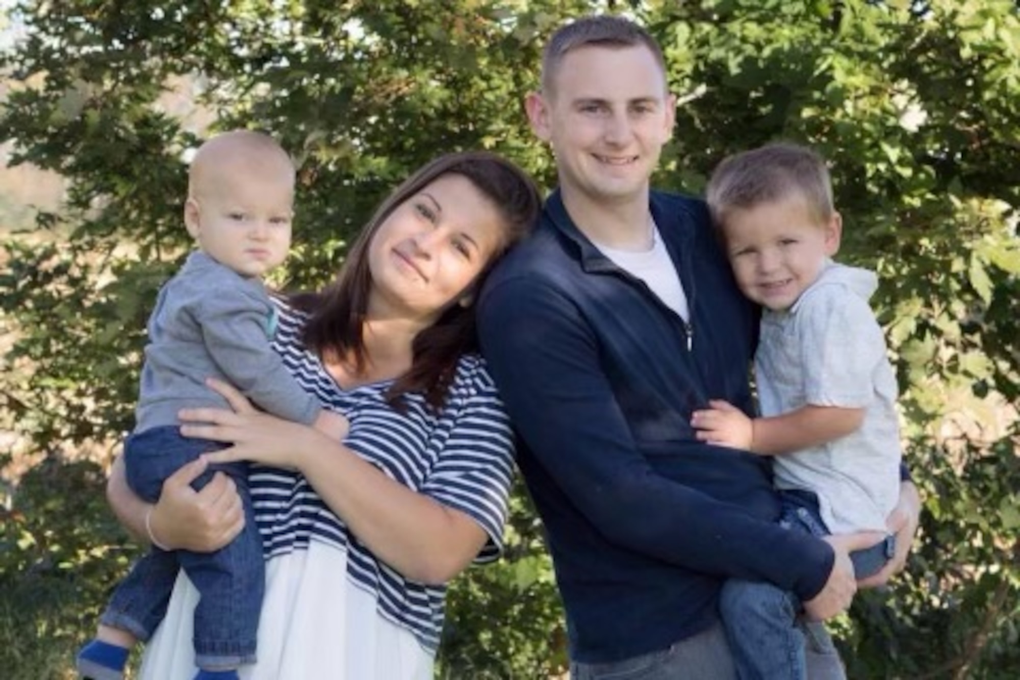 Technical Sgt. Richard Fenton, 9th Operations Support Squadron weather craftsman, and his family pose for a photo Oct. 7, 2016 at Scott Air Force Base, Illinois.