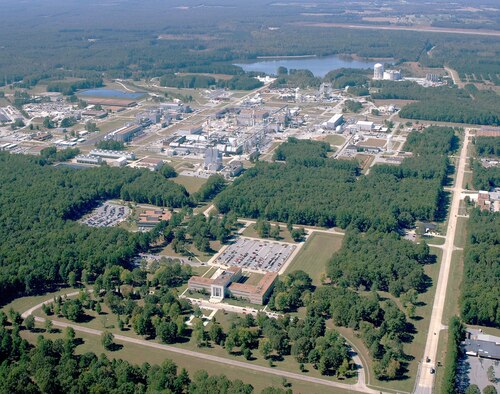 This image is an aerial view of Arnold Air Force Base, Tenn., which is the headquarters for Arnold Engineering Development Complex. The AEDC Test Support Division’s Engineering Section helps maintain an Installation Development Plan, for the long-term development and management of the Department of Defense buildings, land and infrastructure at Arnold AFB. (U.S. Air Force photo)