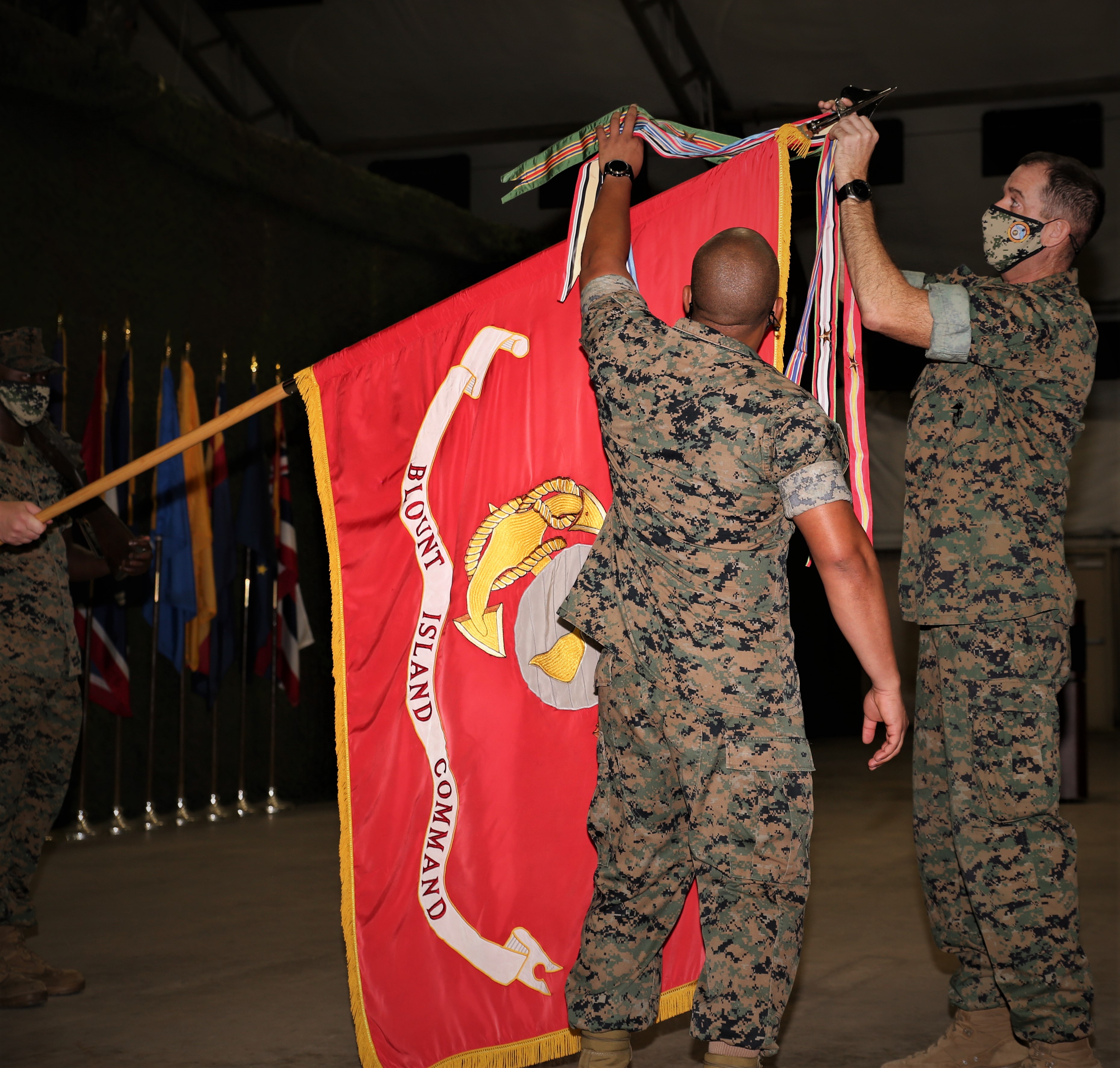 Blount Island Command Battle Colors Rededicated During its 35th