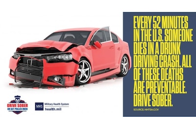 Every 52 minutes in the U.S. someone dies in a drunk driving crash. All of these deaths are preventable. Drive Sober.