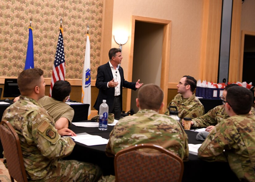 Attendees at The 2021 Technical Sergeants Involved and Mentoring Enlisted Airmen Conferenece spent the week focusing on leadership development, including discussing resiliency, emotional intelligence, physical fitness, leading generations, and more.  The TIME Conference was hosted by the Massachusetts Air National Guard at the Southbridge Conference Center, Southbridge Massachusetts August 16 - 20, 2021.   (U.S Air National Guard Photos by Master Sgt. Lindsey S. Watson)