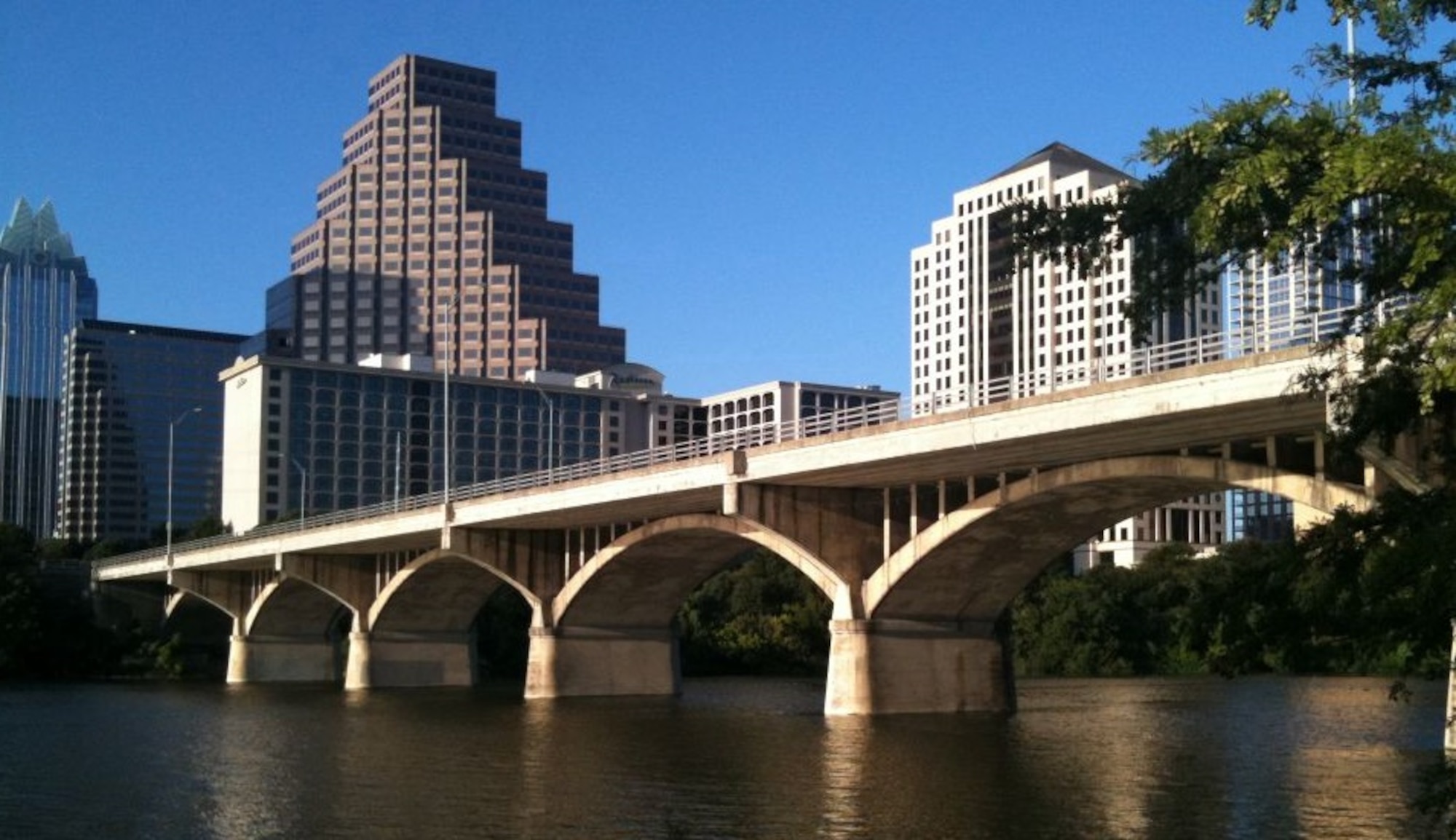 The Ann W. Richards Congress Avenue Bridge in Austin, Texas, was the site of life saving actions conducted by Office of Special Investigations special agents who encountered a veteran contemplating suicide Aug. 16, 2021, by jumping off the bridge into the water below. The structure, named after the 45th Governor of Texas, spans 946 feet and is 446 feet above the waterline of the Colorado River. (Courtesy photo)