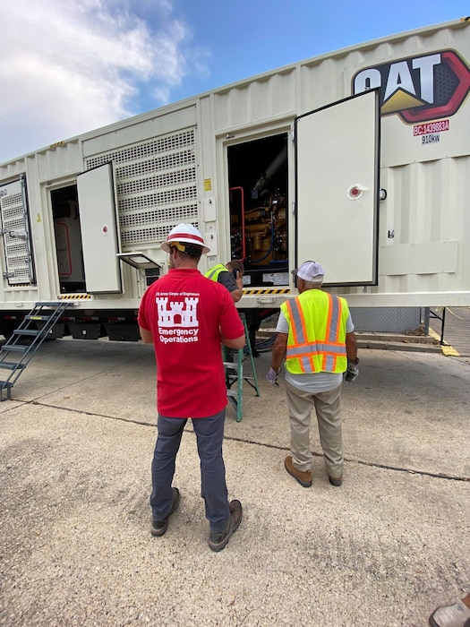 Capt. Aaron Miley and Michael Maaninen, both deployed from Honolulu District, are supporting quality assurance for the Temporary Emergency Power mission assignment from FEMA.