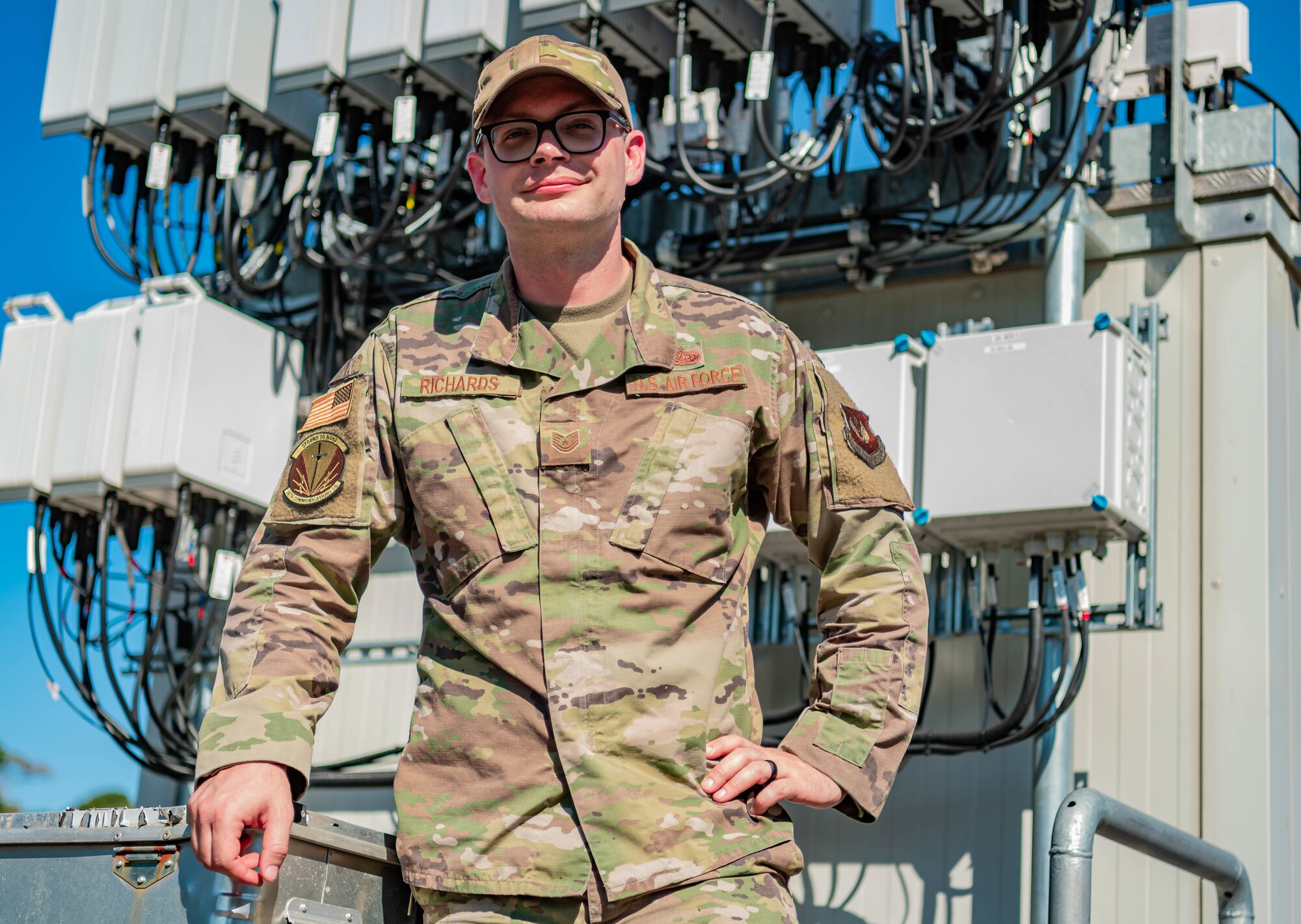 Airman poses for photo.