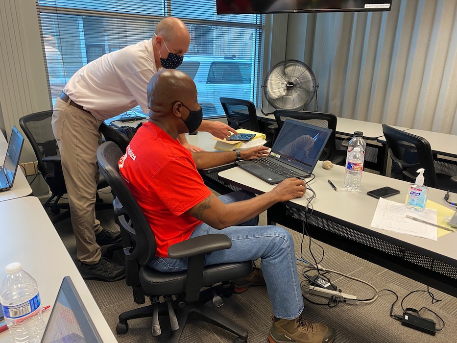 USACE employees who have volunteered to help with Hurricane Ida recovery efforts attend a Quality Assurance Course at USACE’s Readiness Support Center in Mobile, Alabama.