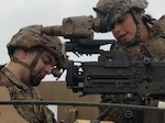 Soldiers with the Vermont National Guard's Headquarters Company, 572nd Brigade Engineer Battalion (Mountain), adjust a new Family of Crew Served Sight Systems at the Camp Ethan Allen Firing Range in Jericho, Vermont. From Aug. 16-20, 2021, Soldiers provided feedback that will be used to further refine the optic before full-rate production in 2023.