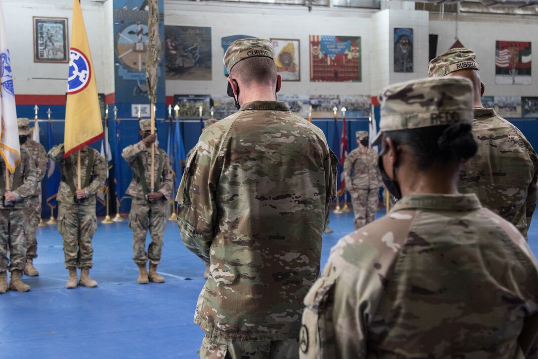 ‘Brickyard’ Soldiers case colors after nine-month Kuwait deployment