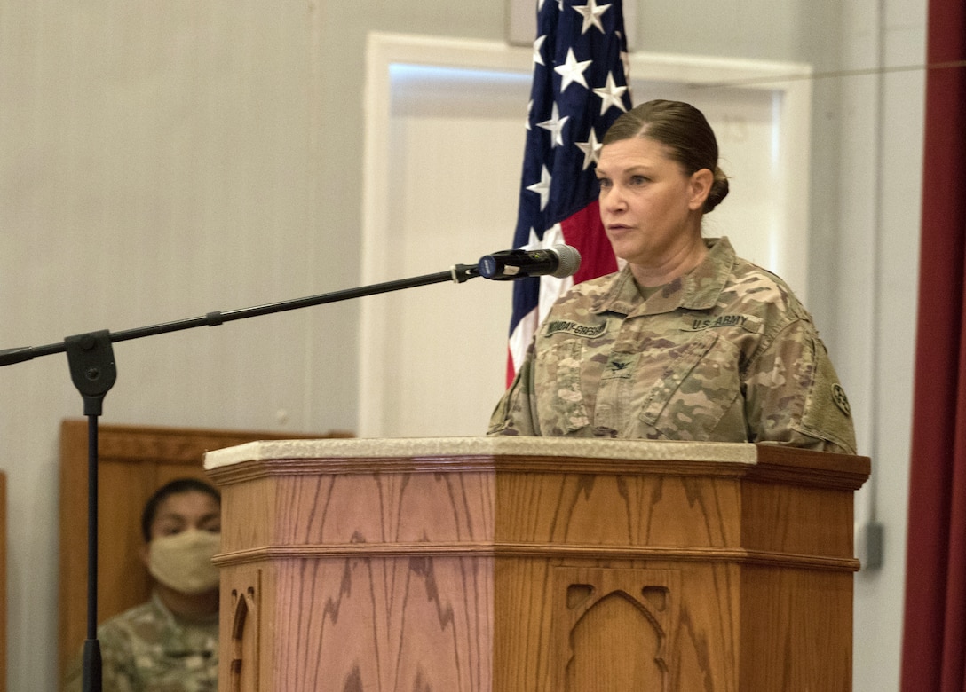 1st TSC CG, Soldiers mark Women’s Equality Day at Camp Arifjan event