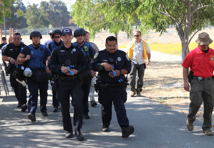 63rd Readiness Division, Santa Clara County Sheriff’s Office conduct active-shooter response training exercise