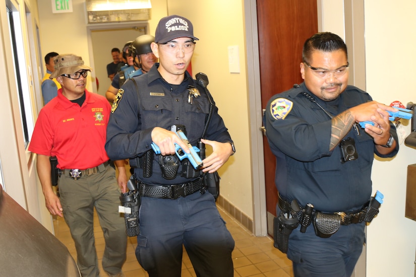 63rd Readiness Division, Santa Clara County Sheriff’s Office conduct active-shooter response training exercise