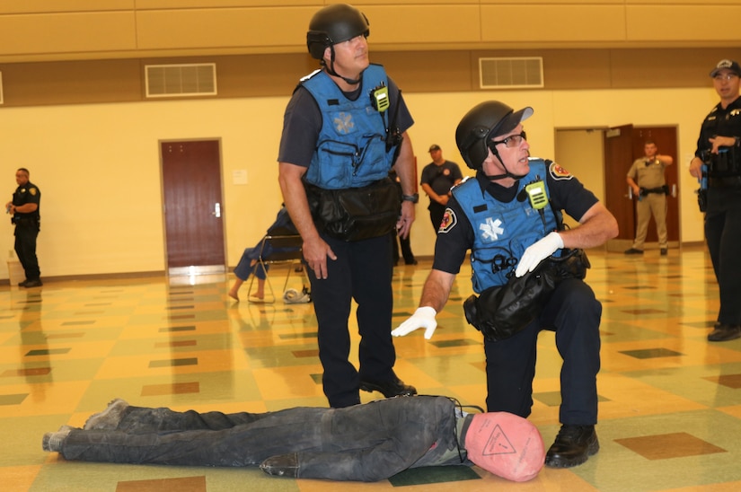 63rd Readiness Division, Santa Clara County Sheriff’s Office conduct active-shooter response training exercise