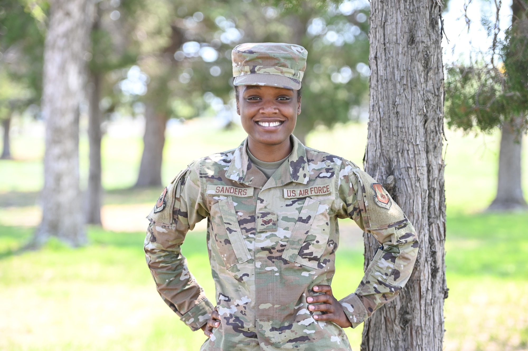 Senior Airman Lelauni Sanders, Air Force Sustainment Center Contracting Directorate, pictured here Aug. 23, 2021, at Hill Air Force Base, Utah
