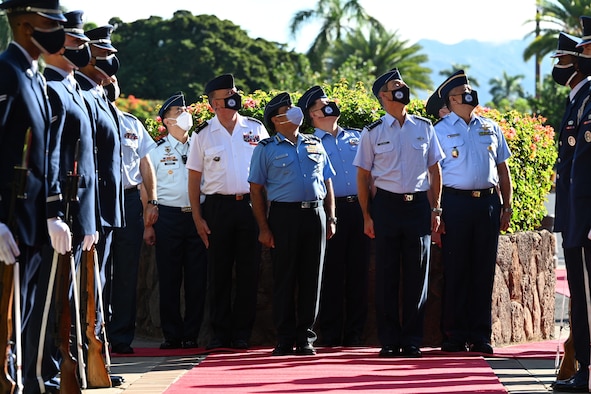 Photo of Air Chiefs from the Indo-Pacific Region watching a flyover