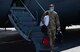 Capt. Steve Brinkley, 535th Airlift Squadron C-17 Globemaster III aircraft commander, steps off a C-17 at Joint Base Pearl Harbor-Hickam, Hawaii, Sept. 7, 2021. The aircrew, representing the 535th and 204th Airlift Squadrons, supported evacuation operations out of Afghanistan for seven days after being rerouted from temporary duty travel to Ramstein Air Base, Germany. (U.S. Air Force photo by Senior Airman Alan Ricker)