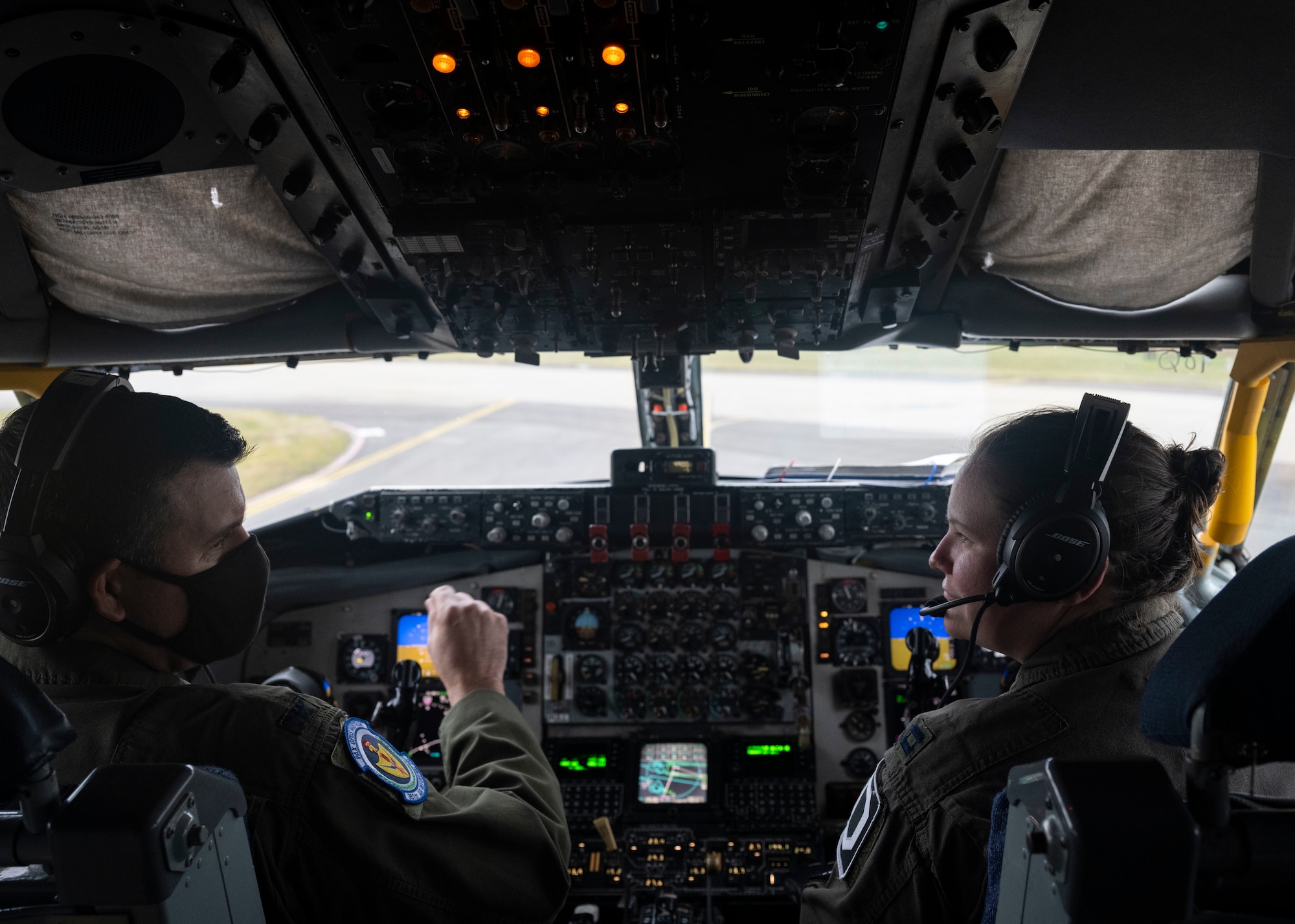 U.S. Air Force Col. Gene Jacobus, 100th Air Refueling Wing commander, conducts preflight operations in a KC-135 Stratotanker aircraft prior to his first flight as commander of the 100th Air Refueling Wing at Royal Air Force Mildenhall, England, Sept. 1, 2021. The 100th ARW is the only permanent U.S. air refueling wing in the European theater, providing the critical air refueling “bridge” which allows the Expeditionary Air Force to deploy around the globe at moment’s notice. (U.S. Air Force photo by Airman Alvaro Villagomez)