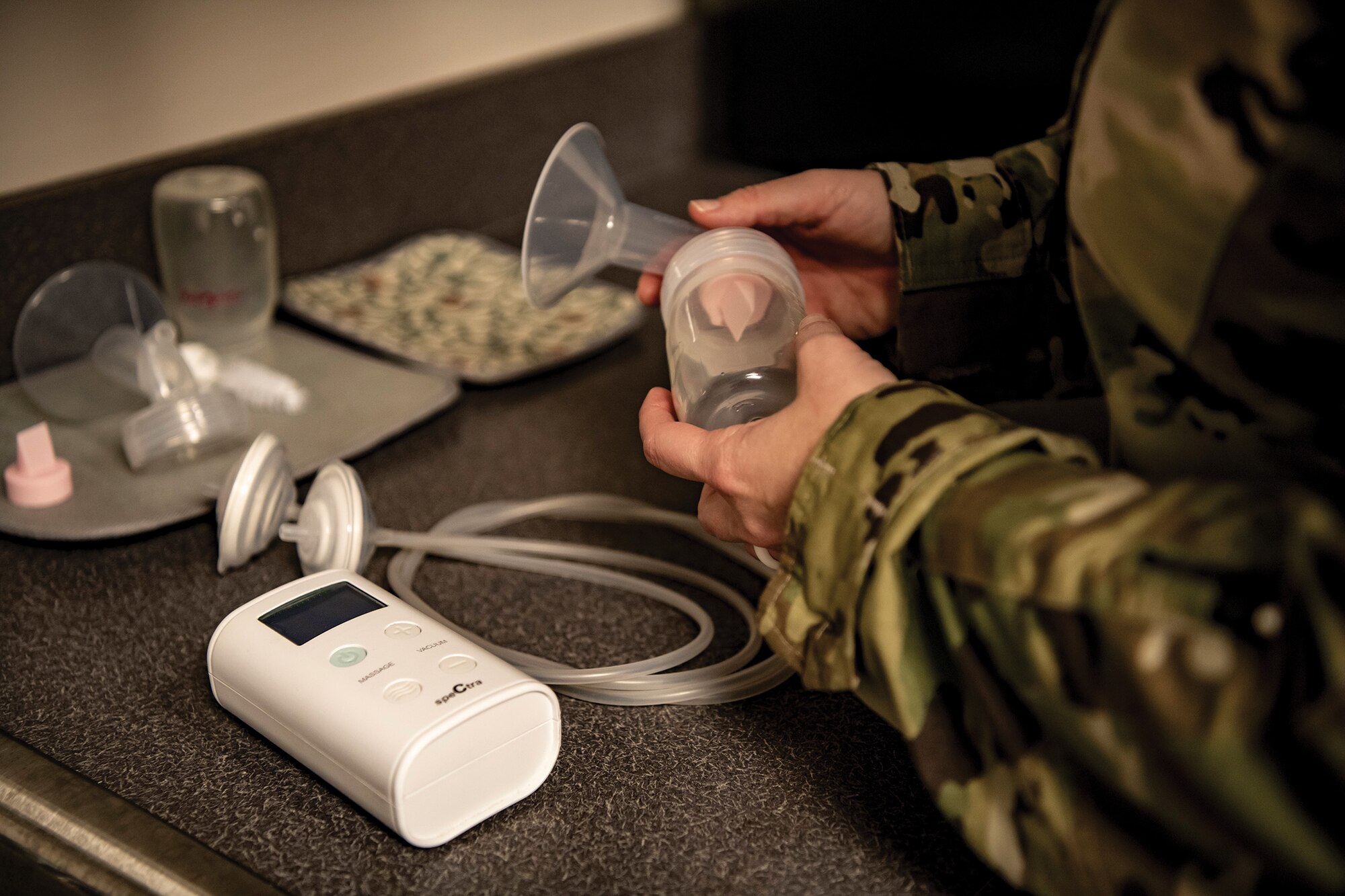 The 445th Airlift Wing opened a lactation room in building 4014, room 110. This room was established to provide a safe, healthy environment for nursing mothers.