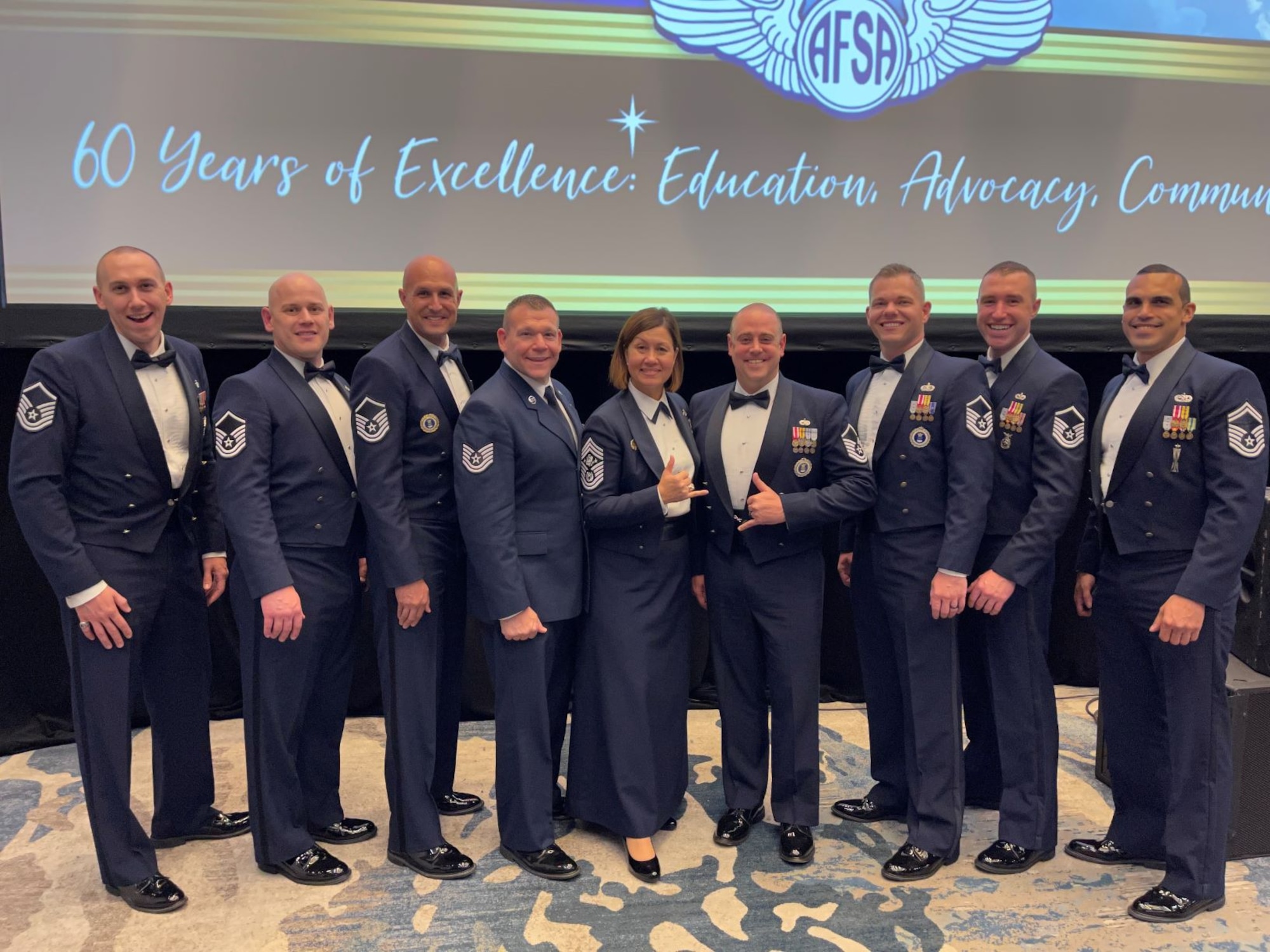 Master Sgt. James Zwiebel, of the 348th Recruiting Squadron officer accessions flight, receives the Air Force Sergeants Association’s Award of Excellence at the at association’s Professional Education and Development Symposium July 2021 in Orlando, Florida.