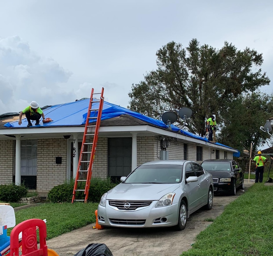 The first blue roof installation occurred on September 8, 2021 in Orleans Parish in response to Hurricane Ida.