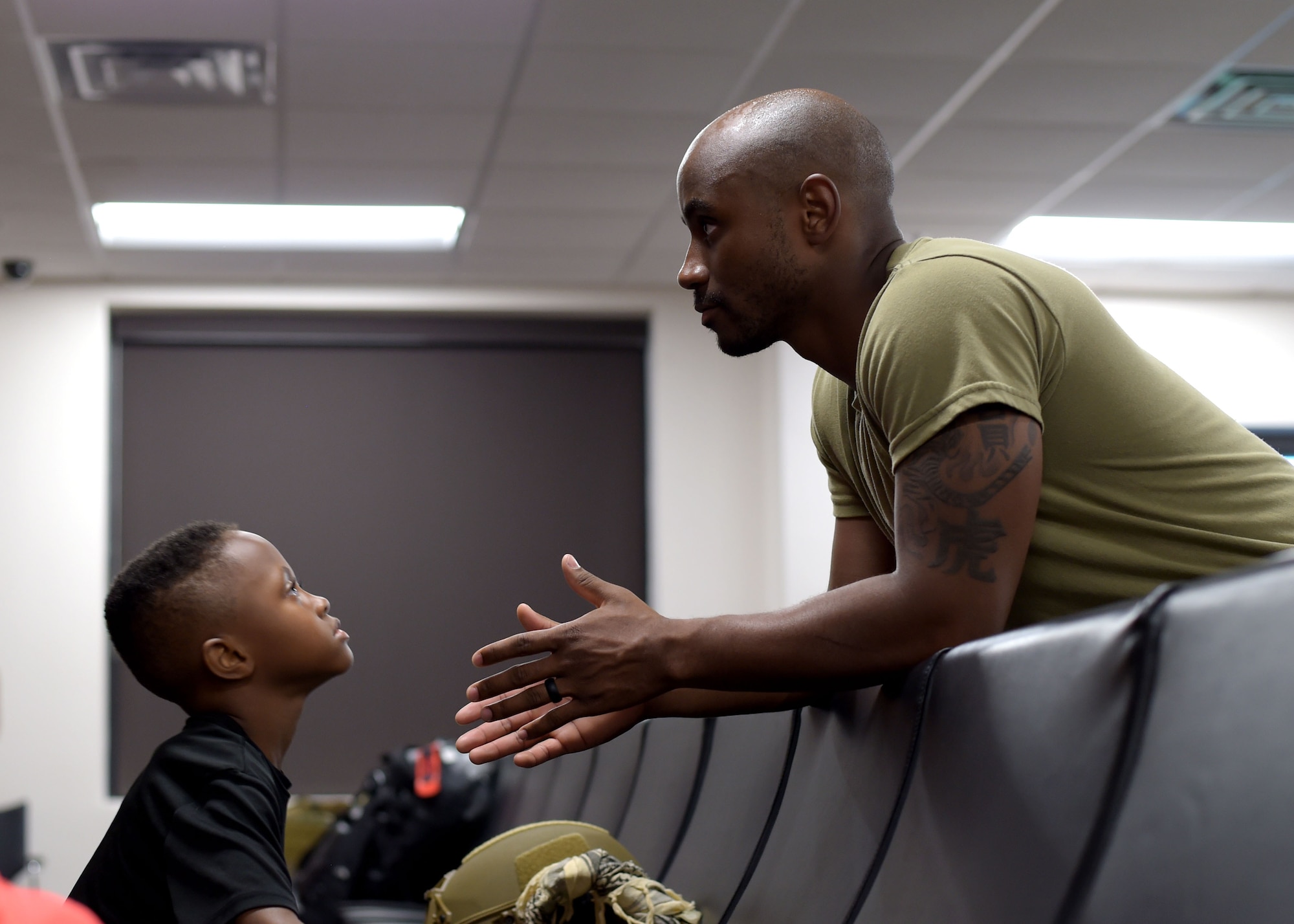 Photo of Airman and his son