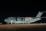 A West Virginia Air National Guard C-17 Globemaster lll carrying Afghanistan evacuees arrives at Naval Air Station Sigonella in Italy Aug. 22, 2021. Two aircrews from the 167th Airlift Wing transported passengers and cargo into and out of Hamid Karzai International Airport in Kabul.