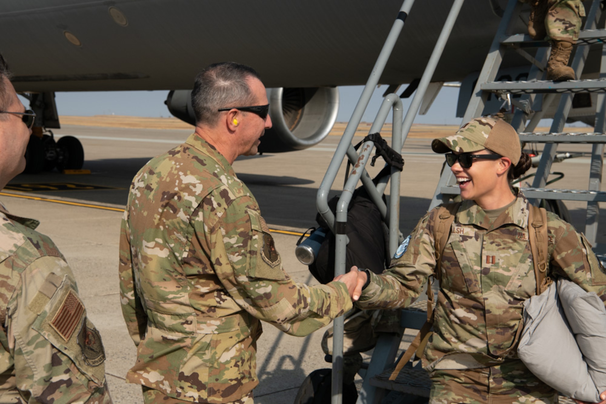 Families welcome back loved ones after a long deployment.