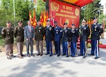 Members of the Vermont National Guard attend a celebration for Army Day at the Ministry of Defense in Skopje, North Macedonia, Aug. 18, 2021. The holiday commemorates the creation of the Mirče Acev battalion in 1943. The battalion laid the foundation of the People's Liberation Army of Macedonia that fought against the Axis forces during WWII.