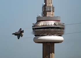 F-35A flies for the 2021 Toronto Air Show
