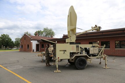 Product Manager Network Modernization, Project Manager Tactical Network, completed fielding and training the final unit, the New Jersey Army National Guard 44th Infantry Brigade Combat Team, with Disaster Incident Response Emergency Communications Terminal (DIRECT) tool suite, Aug. 20, 2021, in Lawrenceville, NJ. DIRECT securely leverages the Army National Guard’s organic satellite-based tactical network transport equipment, such as the Satellite Transportable Terminal seen here during the training, to enable robust global voice, video and data communications.