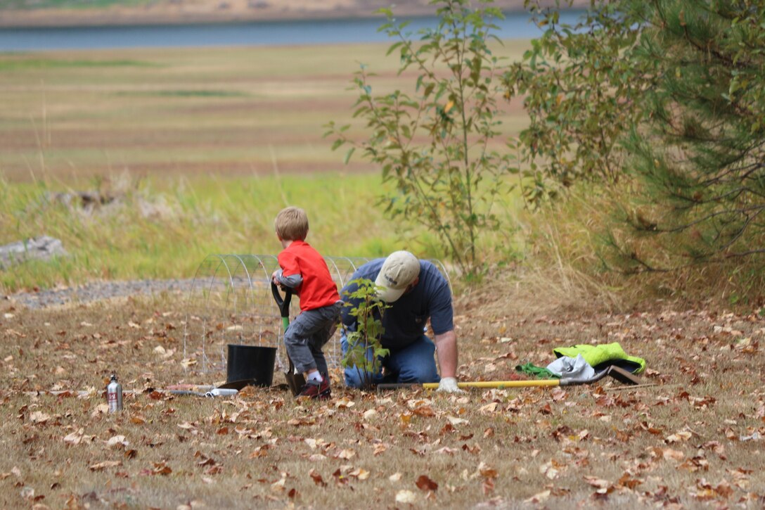 Volunteers plant trees and shrubs at Pine Meadows Campground, near Cottage Grove, Ore. during National Public Lands Day, 2018. 

National Public Lands Day the nation’s largest single-day volunteer restoration effort for America’s public lands.