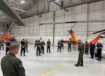 Chaplain Doyle Allen leading aircrews from around the CG (to include the Atlantic Area Commander and CMC) in a prayer for courage, strength, and protection – just moments before launching on recovery missions after Hurricane Ida passage.