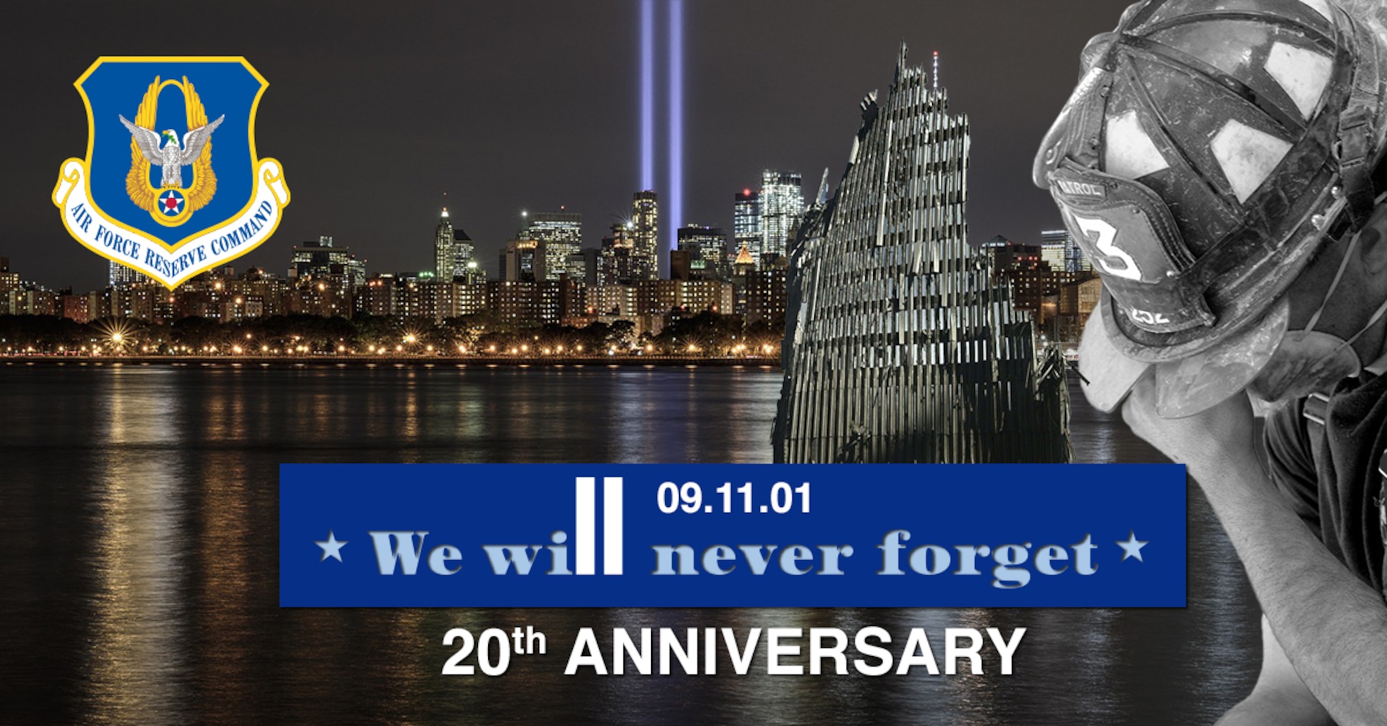 Graphic depicting reflecting on 20 years since 9/11