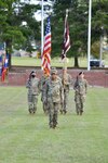 Command Sgt. Maj. Shavonda Devereaux assumes the role of senior enlisted leader of Bayne-Jones Army Community Hospital during a change of responsibility ceremony Sept. 9.