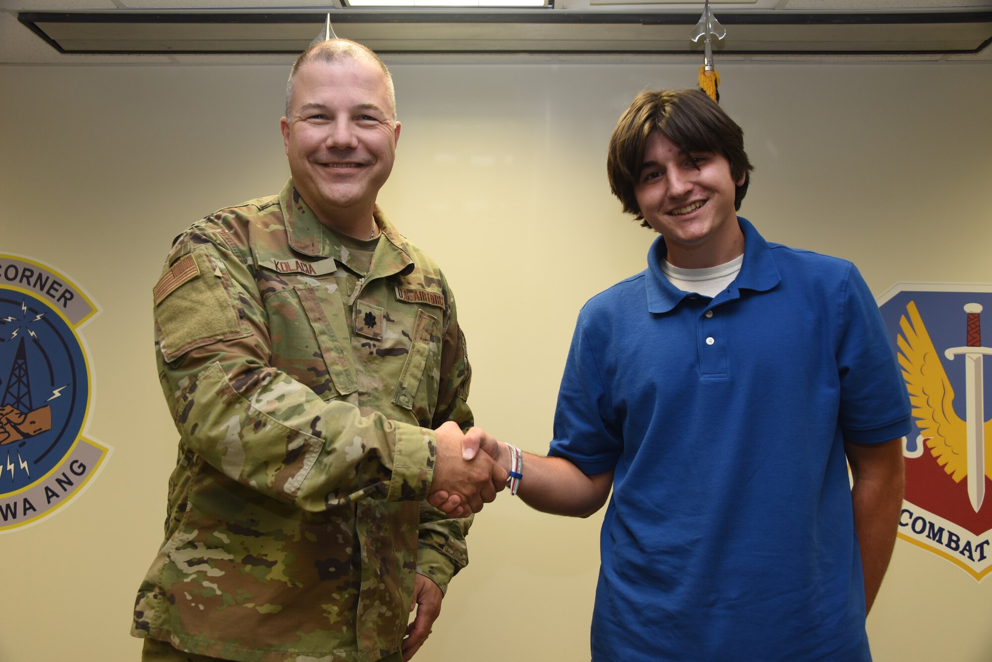 Lt. Col. Jason Kolacia and Lucas Kornder