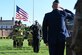 Battalion Fire Chief for the Naval District Washington Jeffrey Roberts salutes during the playing of Taps during a 9/11 memorial ceremony on Sept. 10, 2021 at Joint Base Anacostia-Bolling, Washington D.C. Mission partners from across the National Capitol Region gathered at JB Anacostia-Bolling to honor those who died 20 years ago during the terror attacks on the World Trade Center and the Pentagon on September 11, 2001. (U.S. Air Force photo by Staff Sgt. Kayla White)