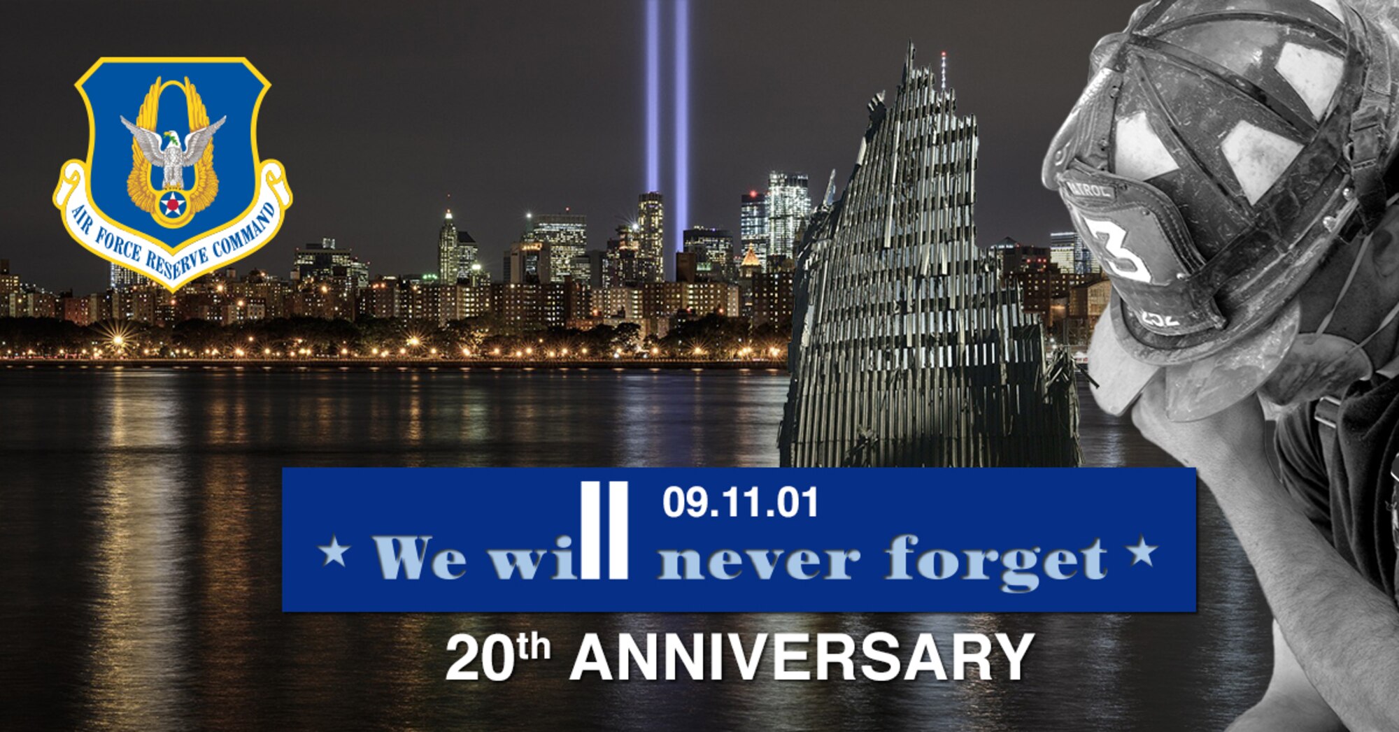 Graphic depicting reflecting on 20 years since 9/11