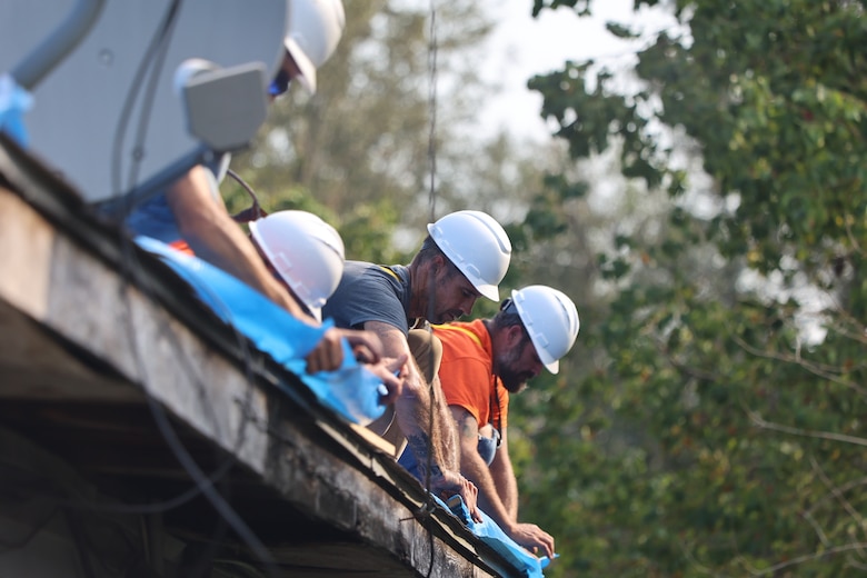 Contractors for the U.S. Army Corps of Engineers (USACE) continue to perform Blue Roof installations for free to homeowners affected by Hurricane Ida.