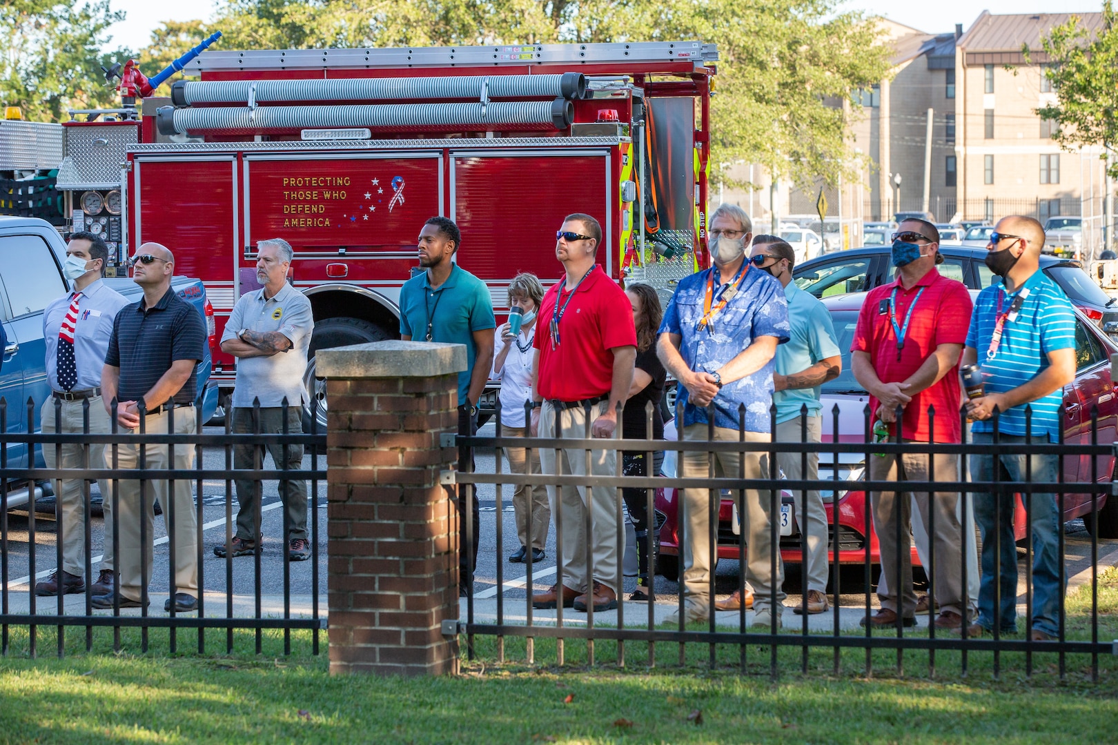 Norfolk Naval Shipyard (NNSY) held its Patriot Day ceremony on Friday, Sept. 10, to commemorate the lives of those lost and the courage and bravery of all the first responders who helped save lives during the historic September 11, 2001 attacks. This year marks the 20th anniversary of the 9/11 attacks, which were the worst attacks on American soil since the Japanese attacked Pearl Harbor, Hawaii, in 1941.