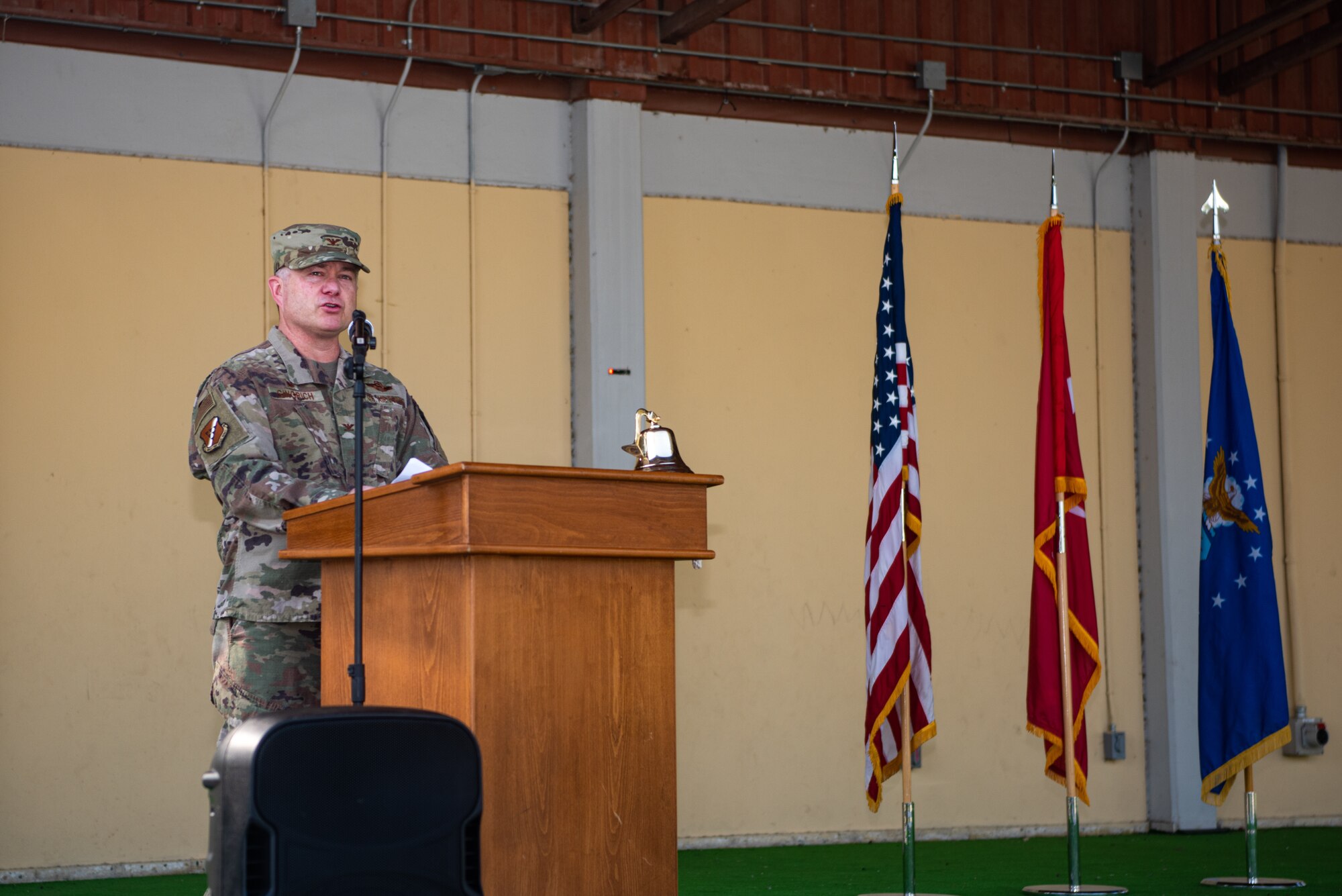 military commander speaking