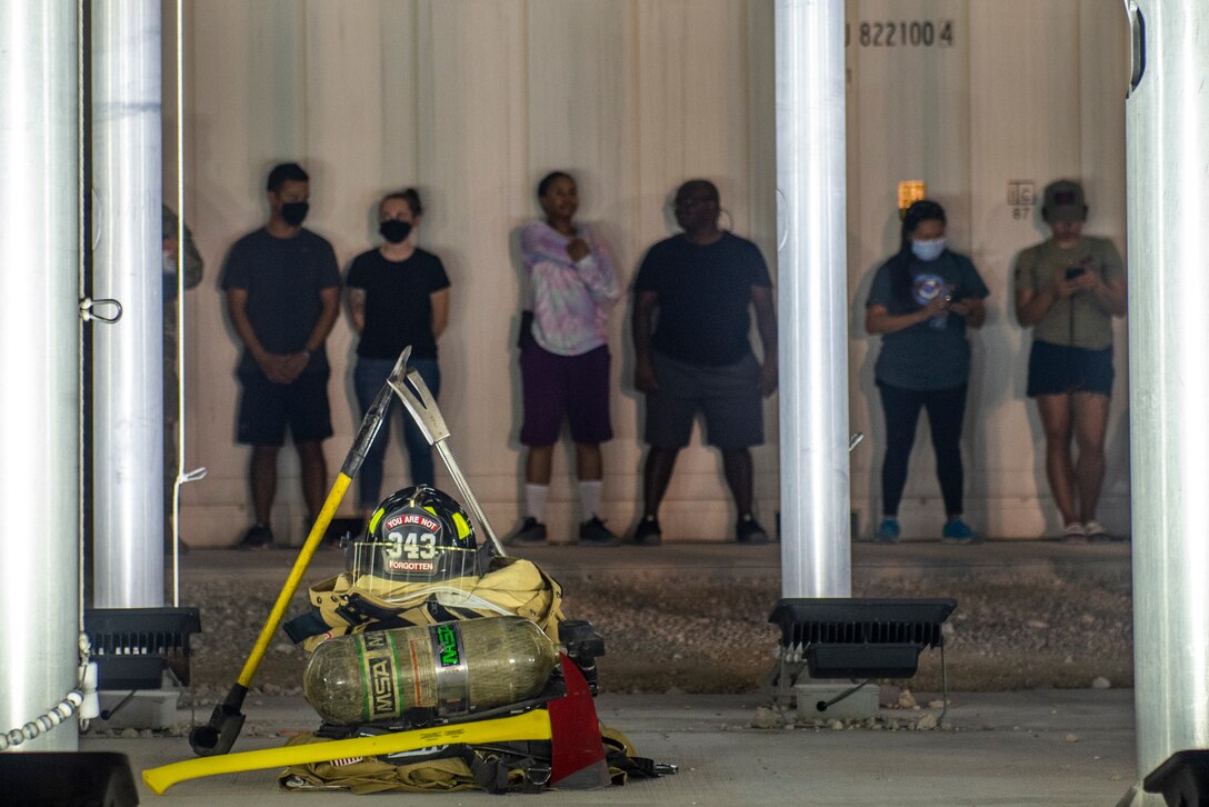 This 9/11 memorial event marks the 20th anniversary of the attacks to the World Trade Center and the Pentagon, as well as the plane that crashed in Shanksville, Pennsylvania on September 11, 2001. (U.S. Air Force photo by Senior Airman Kylie Barrow)