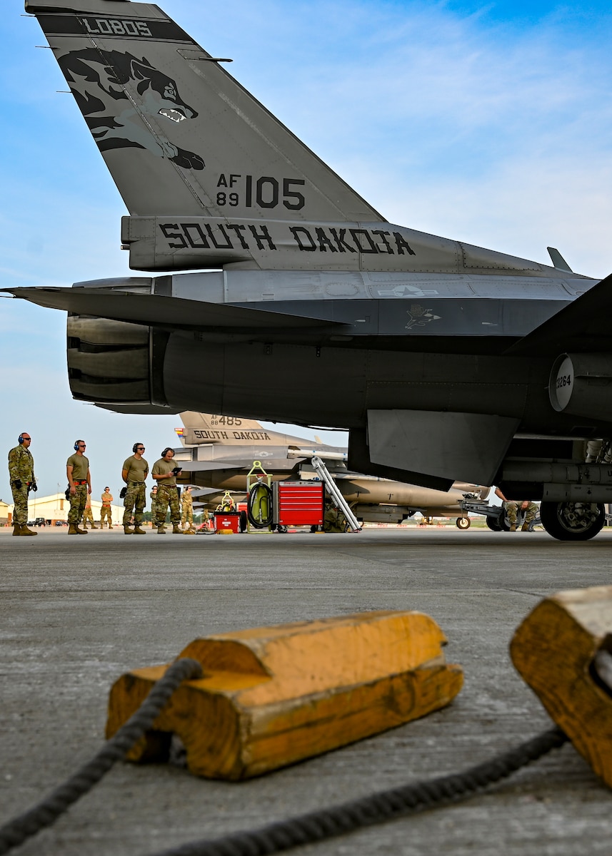 The 114th Fighter Wing conducted a Readiness Exercise designed to test the Wing’s ability to stand up an Aerospace Control Alert facility with short notice, at Joe Foss Field on Aug. 4, 2021.