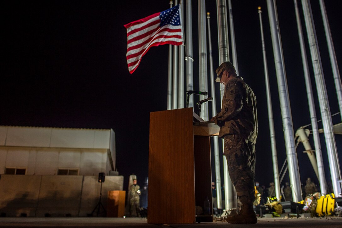 This 9/11 memorial event marks the 20th anniversary of the attacks to the World Trade Center and the Pentagon, as well as the plane that crashed in Shanksville, Pennsylvania on September 11, 2001. (U.S. Air Force photo by Senior Airman Kylie Barrow)