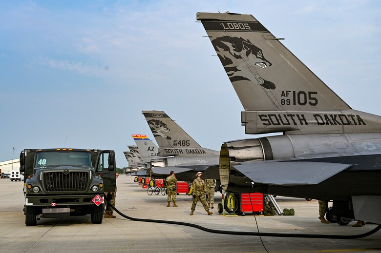The 114th Fighter Wing conducted a Readiness Exercise designed to test the Wing’s ability to stand up an Aerospace Control Alert facility with short notice, at Joe Foss Field on Aug. 4, 2021.